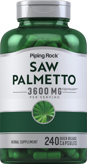 Piping Rock Extrait de Saw Palmetto 240 capsules vue de face