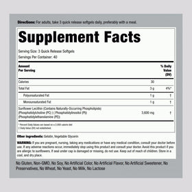 Piping Rock gélules de lécithine de tournesol 3600 mg capsules