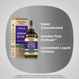 Piping Rock Ginkgo Biloba 4 fl oz vue de côté