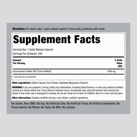 Piping Rock Glucosamine Capsules ouvert avec le contenu visible