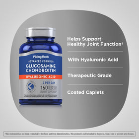 Piping Rock Glucosamine Chondroitin 160 comprimés vue de côté