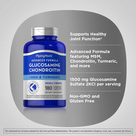 Piping Rock Glucosamine Chondroitin MSM avec des ingrédients naturels autour