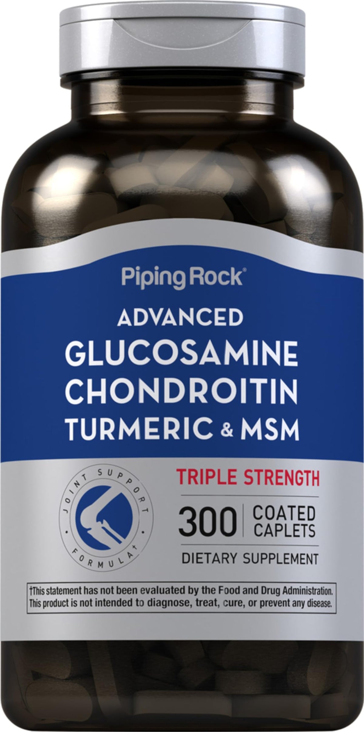 Piping Rock Glucosamine Chondroitin MSM comprimés 300 front view