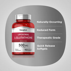 Piping Rock Glutathione Liposomal 500mg étiquetage