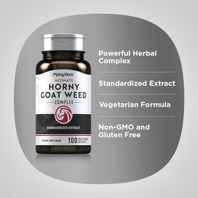 Piping Rock Horny Goat Weed capsules dans un environnement naturel