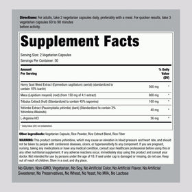 Piping Rock Horny Goat Weed capsules végétariennes sur une surface
