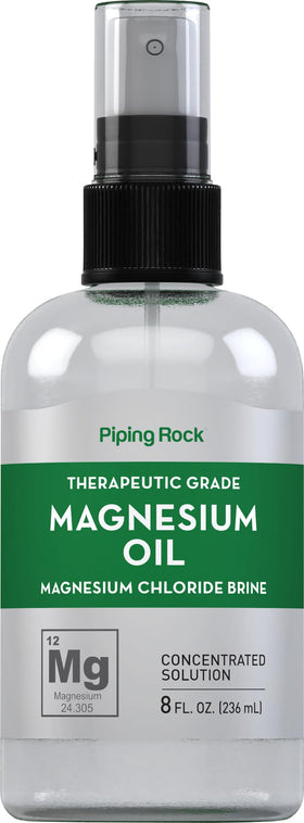 Piping Rock Huile de Magnésium Pure 8 Fl Oz vue avant