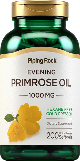 Piping Rock Huile de Onagre 1000mg gélules front view