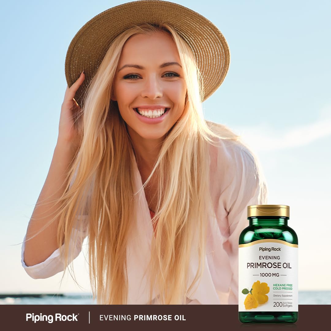 Piping Rock Huile de Onagre 1000mg gélules lifestyle scene