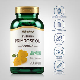 Piping Rock Huile de Onagre 1000mg gélules side view