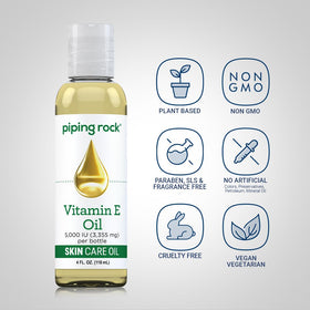 Piping Rock Huile de Vitamine E 5000 UI 118 ml avec goutte