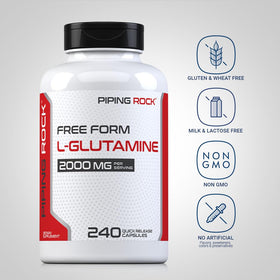 Piping Rock L-Glutamine 2000 mg arrière de l'emballage
