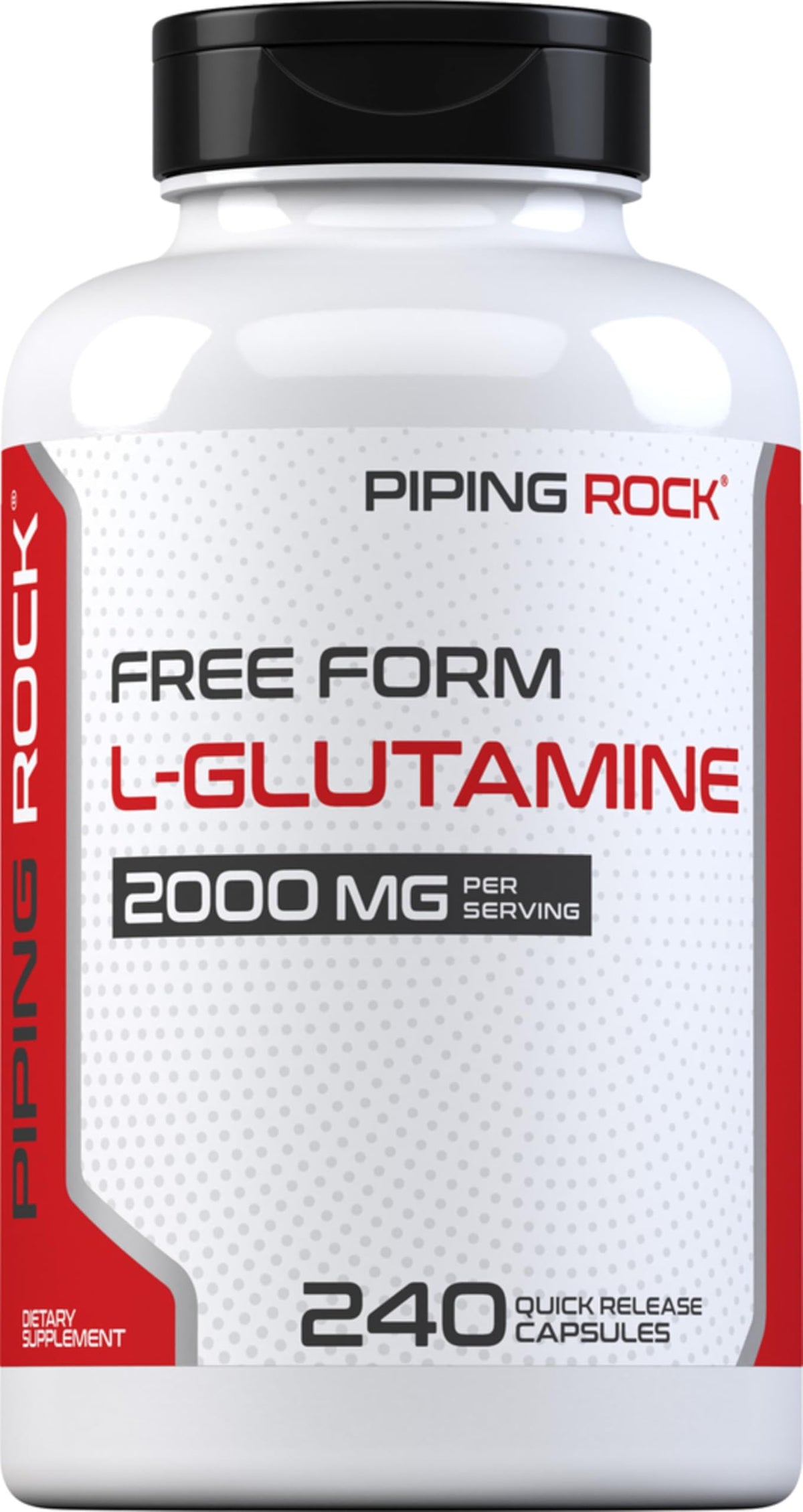 Piping Rock L-Glutamine 240 capsules vue avant