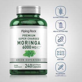 Piping Rock Moringa Oleifera capsules ouvertes