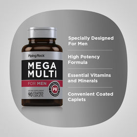 Piping Rock Multivitamines pour Hommes - vue d'ensemble des comprimés