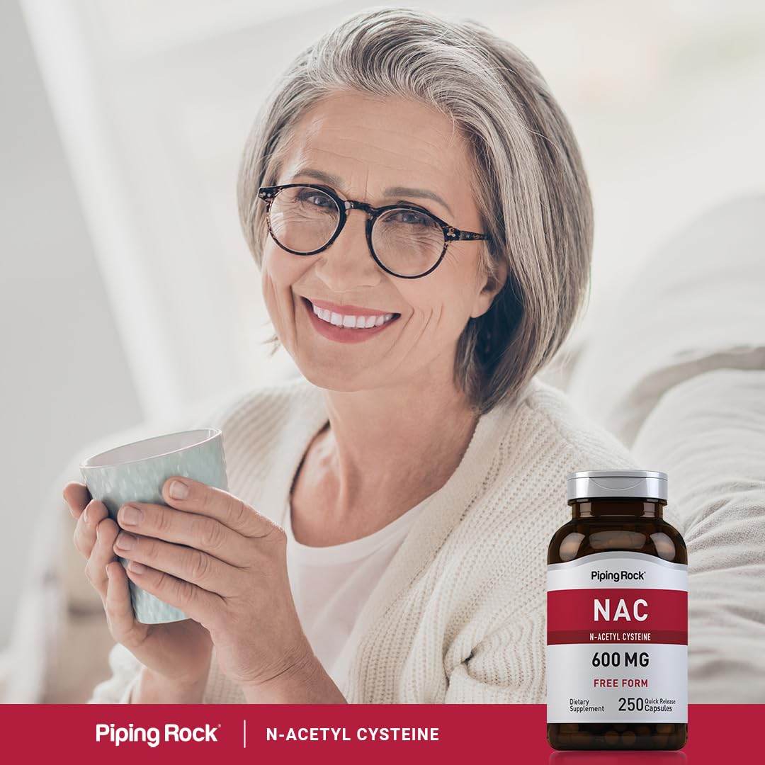 Piping Rock NAC N-Acétylcystéine 600mg capsules en prise