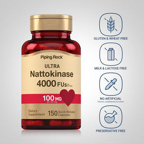 Piping Rock Nattokinase, boîte ouverte avec capsules visibles