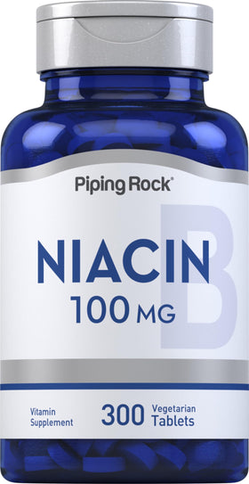 Piping Rock Niacine 100mg 300 comprimés vue de face