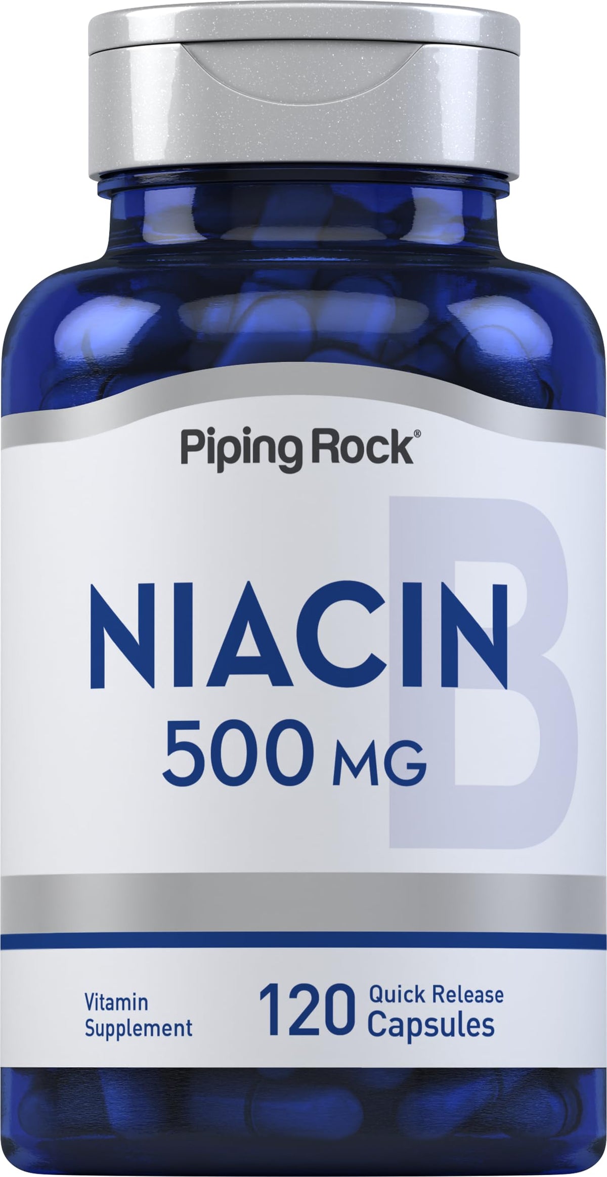 Piping Rock Niacine 500mg 120 capsules végétariennes vue avant