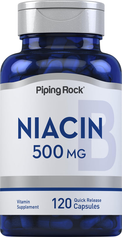Piping Rock Niacine 500mg 120 capsules végétariennes vue avant
