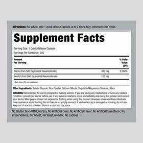 Piping Rock Niacine 500mg capsules avec étiquette