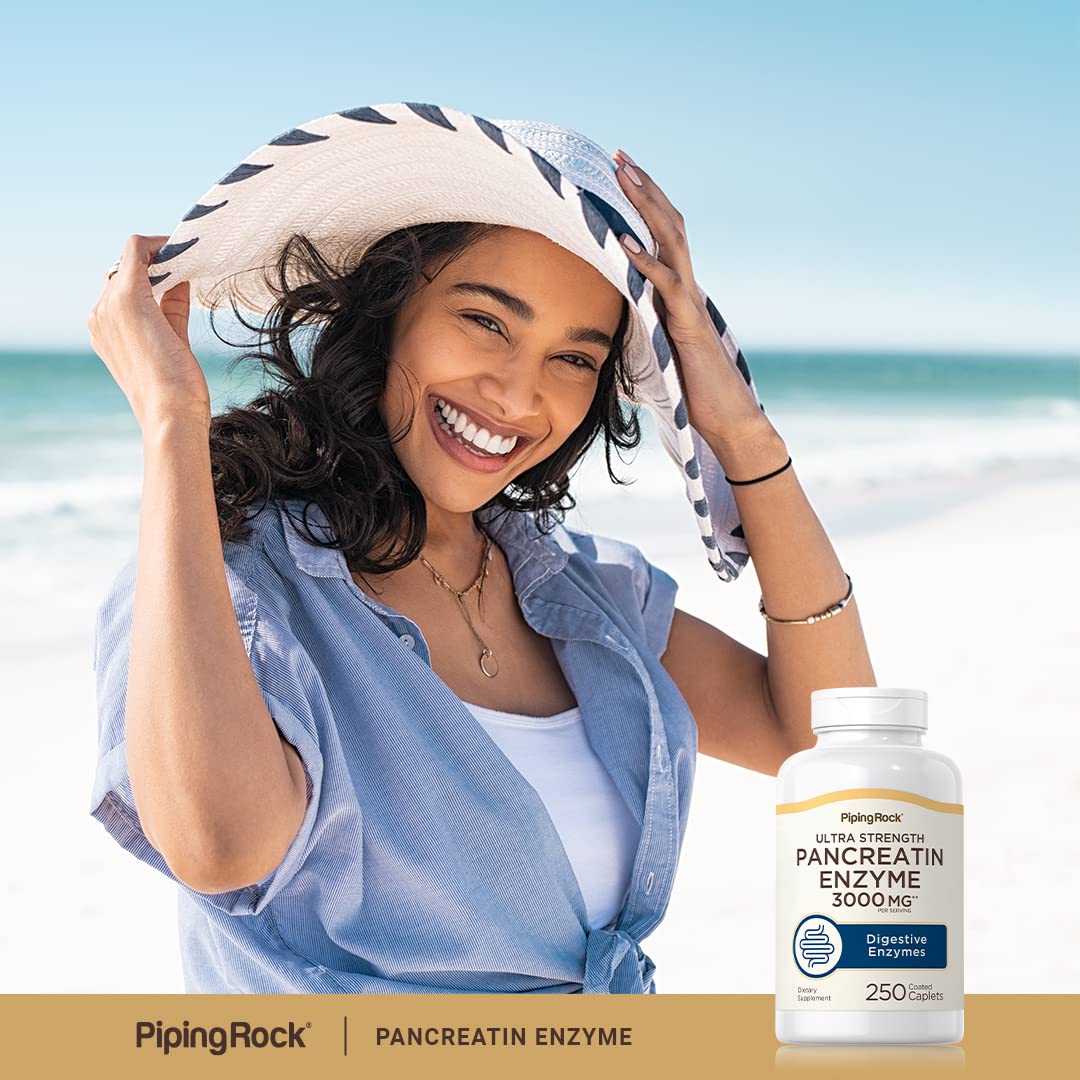 Piping Rock Pancréatine Enzymes daily étiquette détaillée