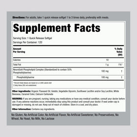 Piping Rock Phosphatidylserine 100 mg 120 gélules molles vue arrière
