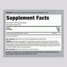 Piping Rock Piqure de Diable 200 Capsules étiquette