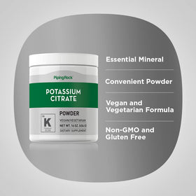 Piping Rock Poudre de Citrate de Potassium 454g - utilisation en cuisine