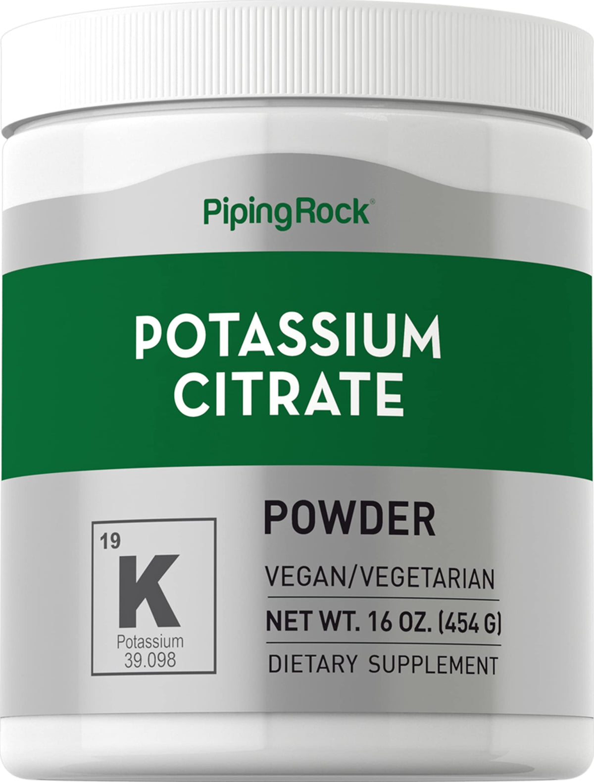 Piping Rock Poudre de Citrate de Potassium 454g - vue avant