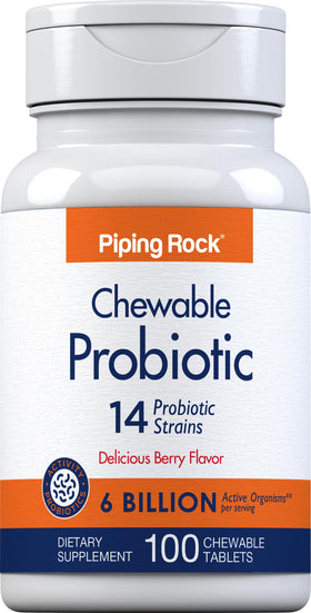 Piping Rock Probiotique 100 comprimés, vue de face