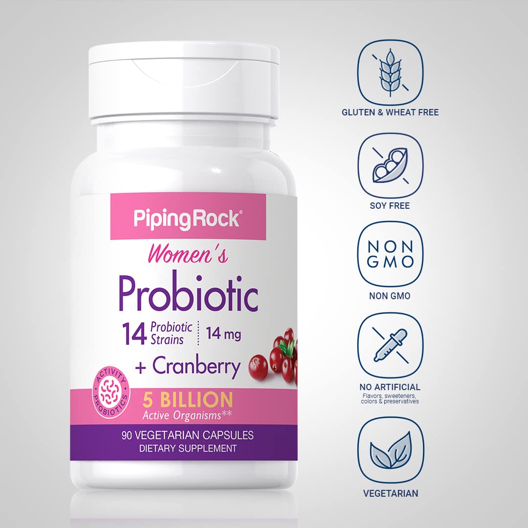 Piping Rock Probiotique Femme 90 Capsules côté