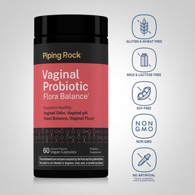 Piping Rock Probiotiques Vaginales 60 capsules côté