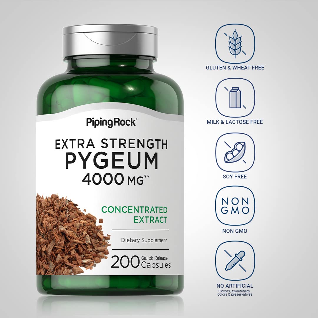 Piping Rock Pygeum 200 Capsules Extrait Concentré côté