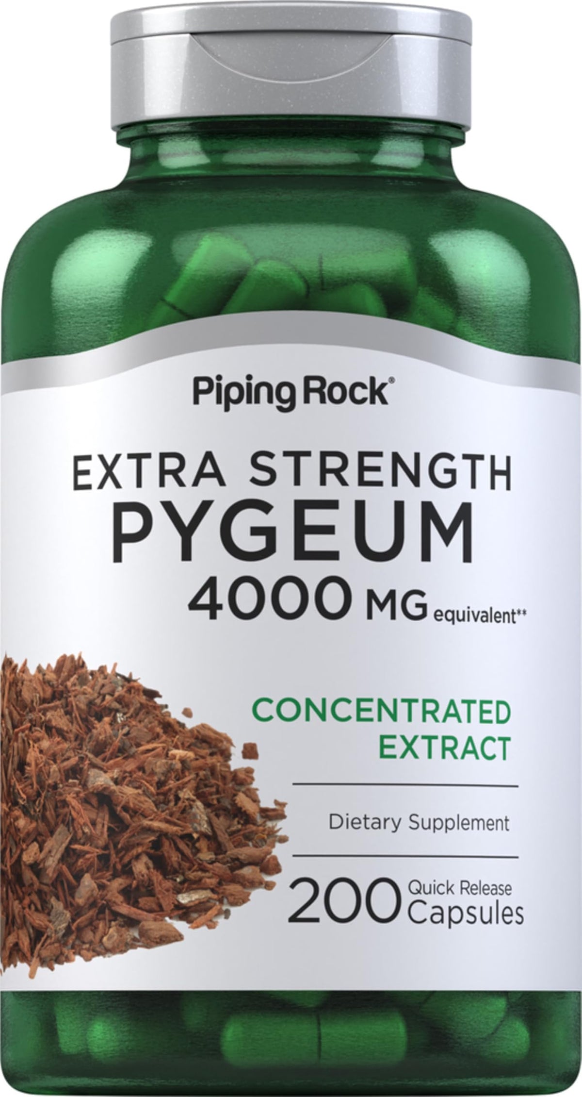 Piping Rock Pygeum 200 Capsules Extrait Concentré vue de face