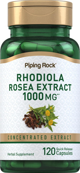 Piping Rock Rhodiola Rosea 120 capsules vue de l'emballage