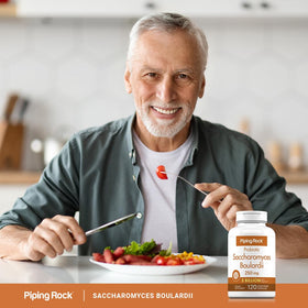 Piping Rock Saccharomyces Boulardii 500 mg sur un fond neutre