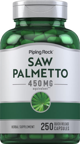 Piping Rock Saw Palmetto 450mg 250 capsules vue avant