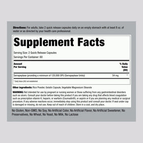 Piping Rock Serrapeptase 120000 SPU packaging side view