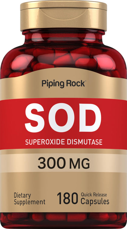 Piping Rock Superoxyde Dismutase 300 mg flacon de 180 capsules