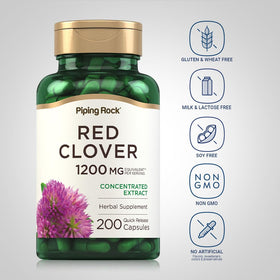 Piping Rock Trèfle Rouge capsules en gros plan