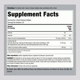 Piping Rock Ultra Omega 3 + D3 60 capsules packaging