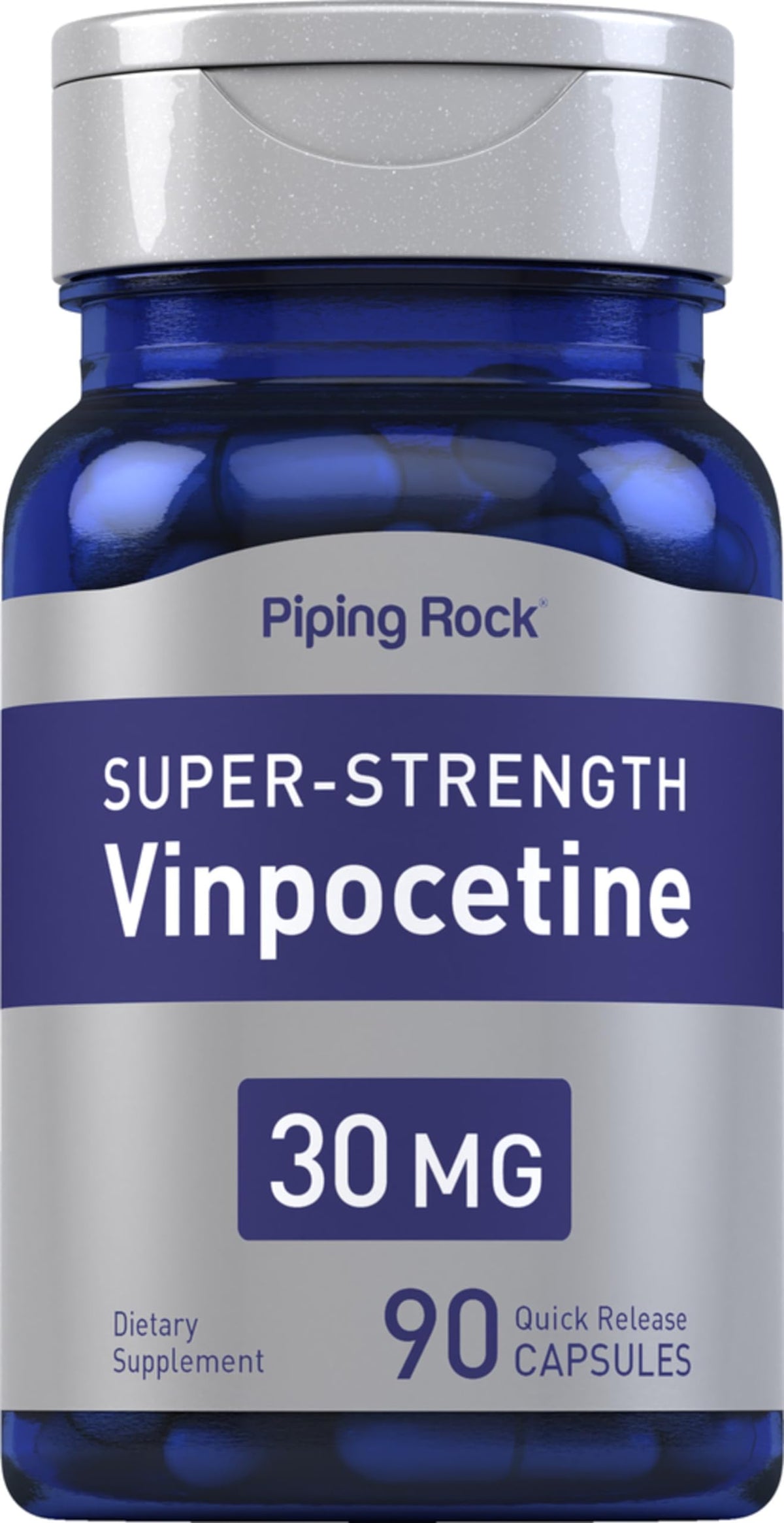 Piping Rock Vinpocétine 30mg 90 capsules vue de face