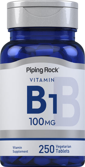 Piping Rock Vitamine B1 100mg comprimés avant