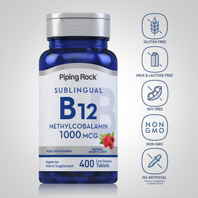 Piping Rock vitamine B12 avec description des ingrédients