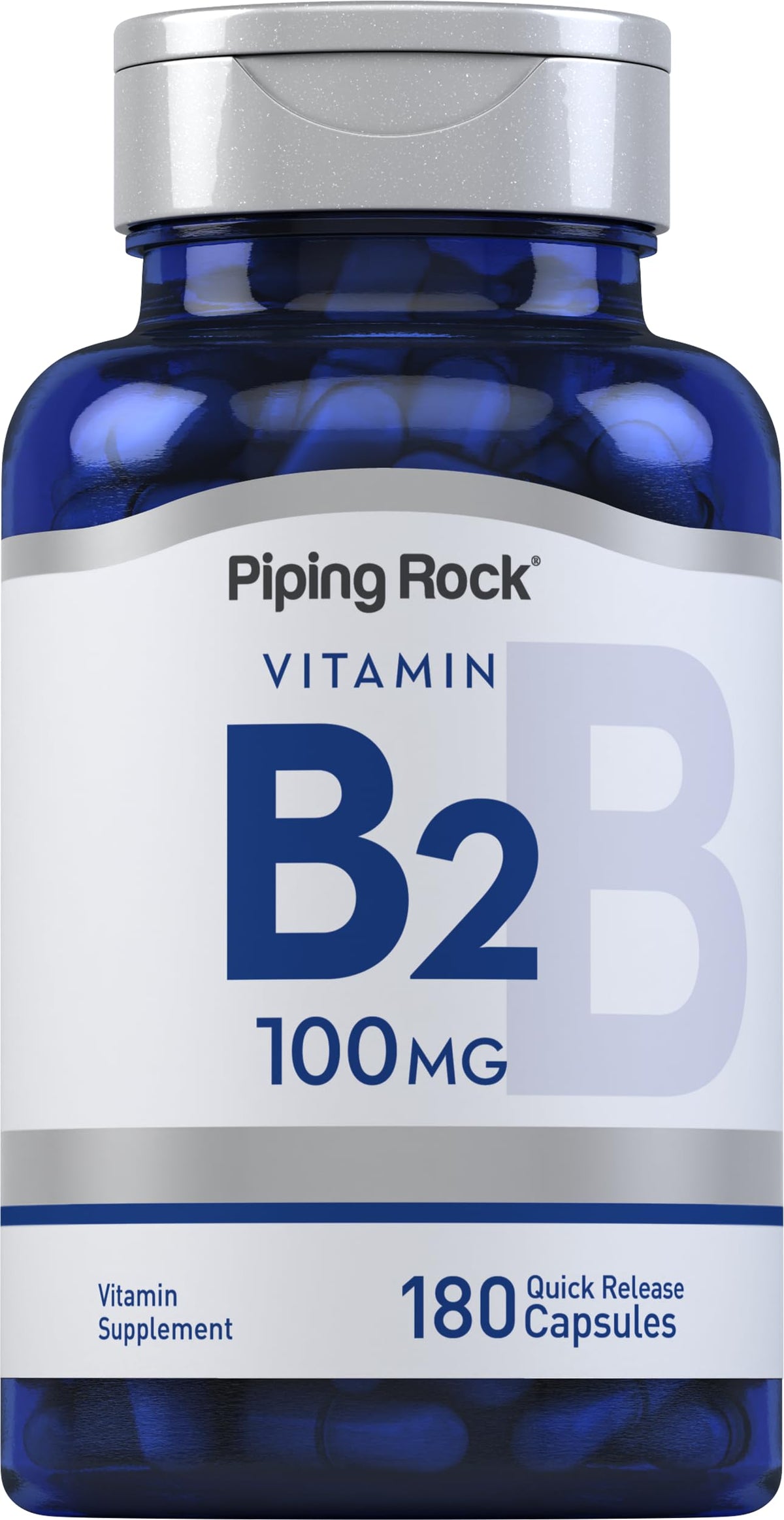 Piping Rock Vitamine B2 100mg gélules front view