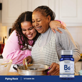 Piping Rock Vitamine B6 100mg comprimés sur un plan de travail