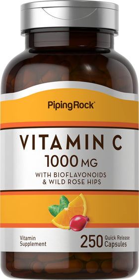 Piping Rock Vitamine C 1000mg 250 Capsules vue de face