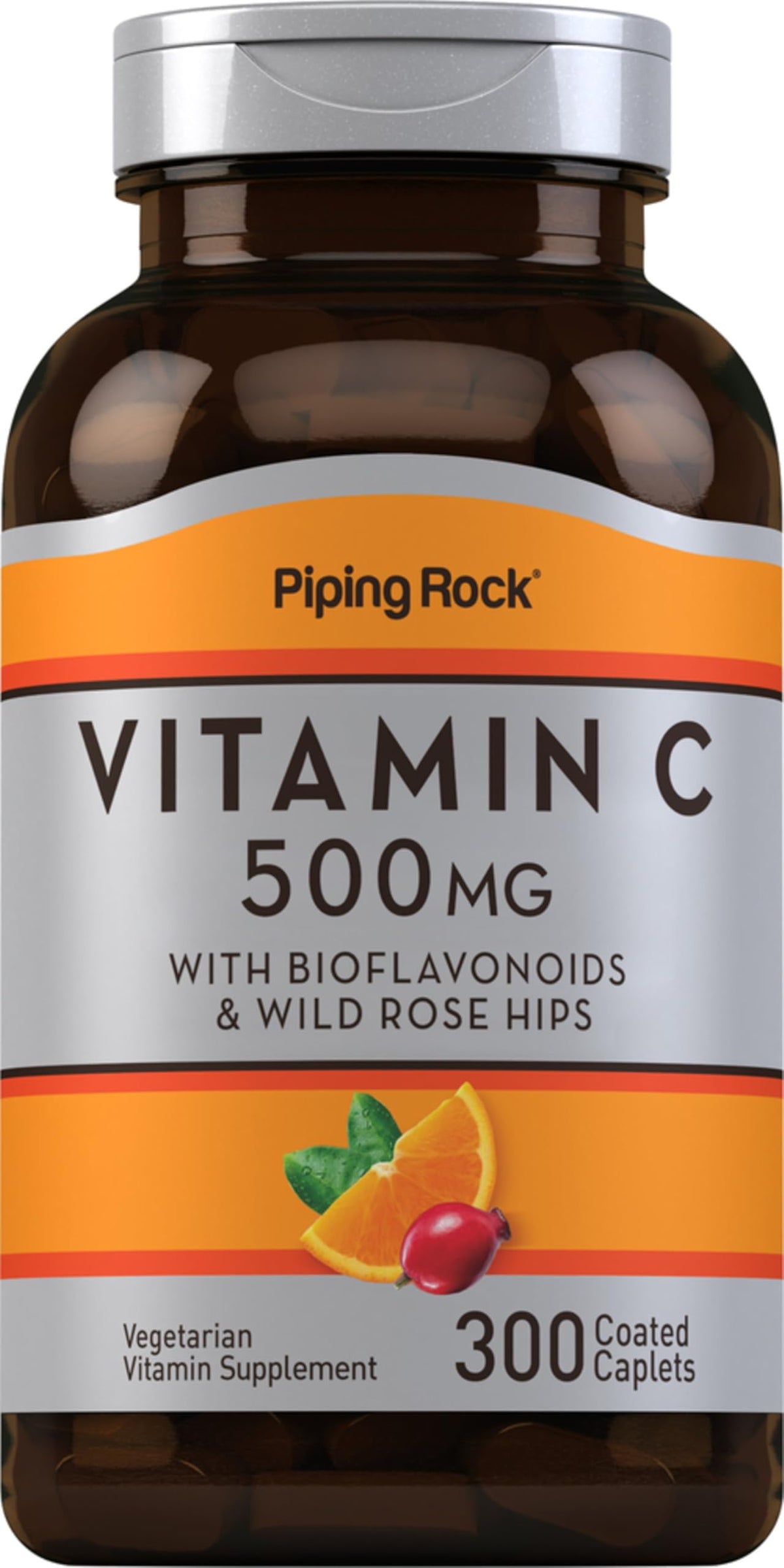Piping Rock Vitamine C 500mg 300 gélules vue de face