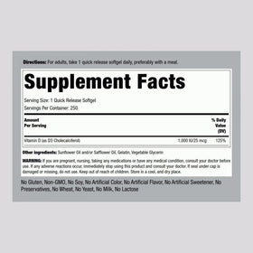 Piping Rock Vitamine D3 1000 IU emballage